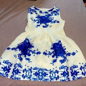 White/Blue floral dress